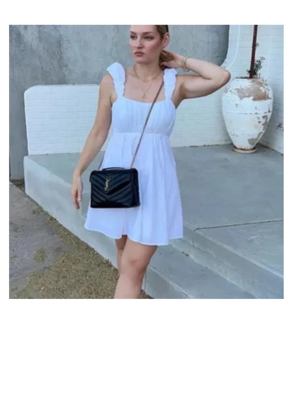 Aberocombie & fitch XLWhite Ruffled Strap Sundress - Picture 2 of 3